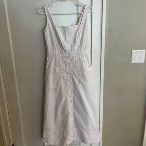 Equipment Aris Dress | Classic white midi dress with pockets